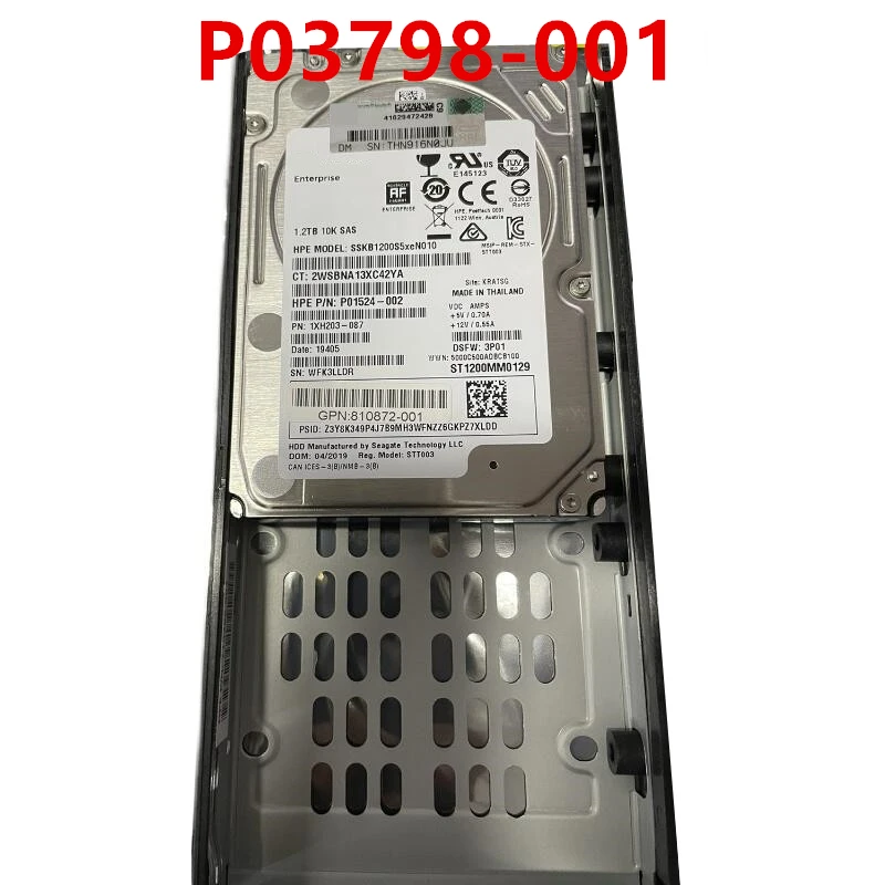 

90% New Original HDD For HP 3PAR 1.2TB 2.5" SAS 128MB 10K For Internal HDD For Server HDD For P03798-001 K2P93B