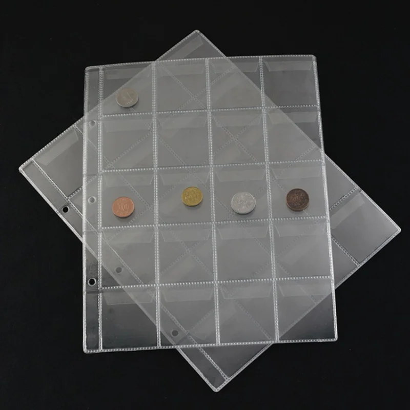 

20 Pockets Coin Holder Sheet for Storage Collection Album Case Home Storage Boxes