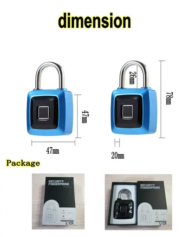 Высокая безопасность BT синий зуб бесключевая дверь замок отпечатков пальцев Loc |