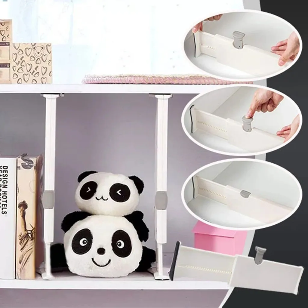 Белые перегородки для выдвижных ящиков регулируемые Подпружиненные