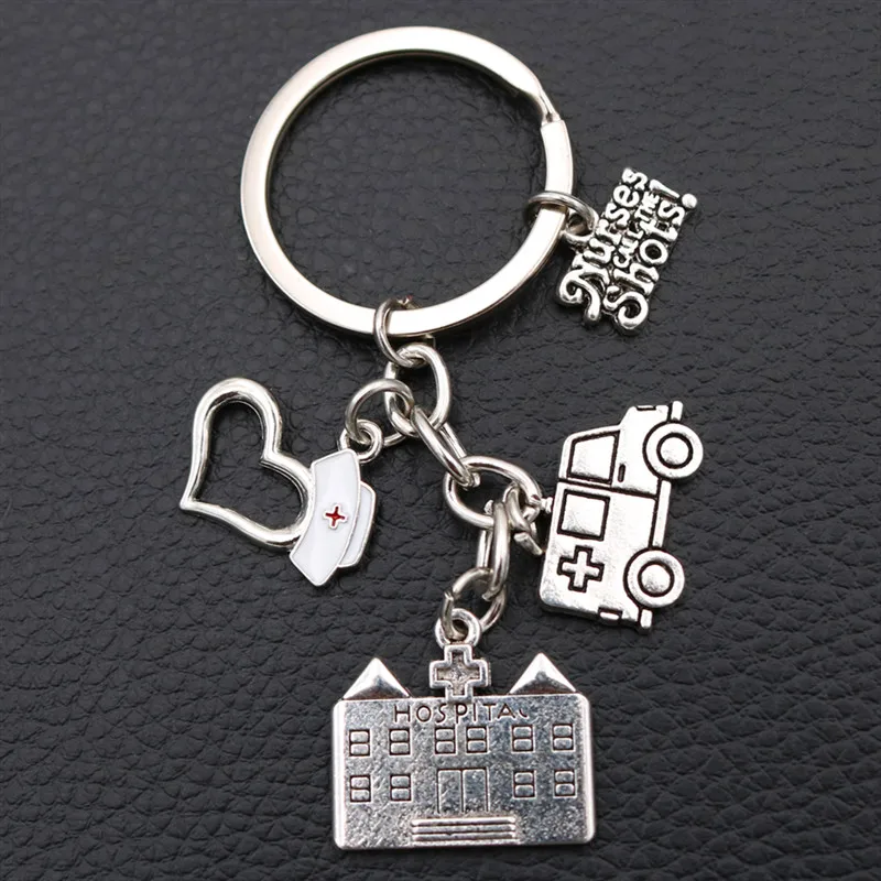 Творчески медицинский Стиль брелок больница Шарм скорой помощи стетоскоп шприц
