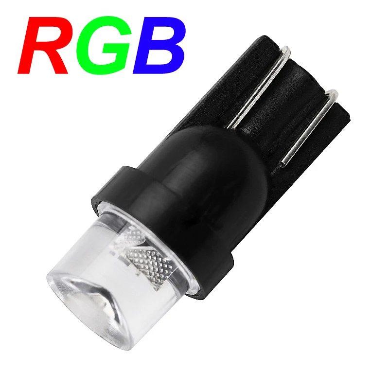 10x T10 Автомобильный светодиодный 194 168 SMD W5W клиновидный боковой светильник автомобильный внешний габаритный фонарь лампочки приборной панели и RGB 12V