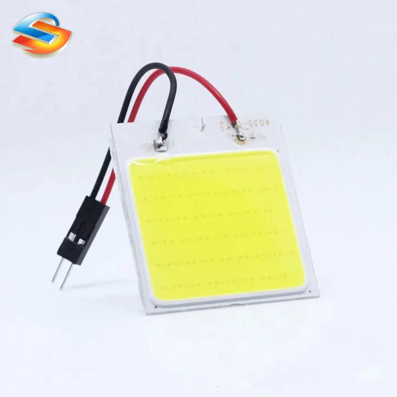 

2 шт., супербелая энергосберегасветодиодный Светодиодная панель COB 48 SMD, купольная лампа, освещение для салона автомобиля, лампа для чтения ...