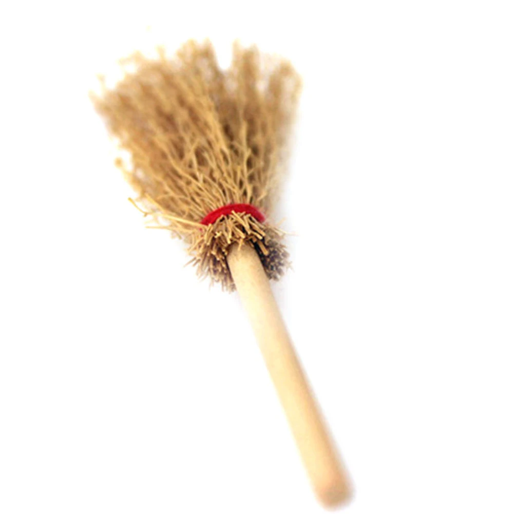 

Wooden Cleaning Sweeping Broom Witch Kitchen Garden Miniature Doll Housekeeping Toys Child Pretend Play Tools Kids Toys Decor