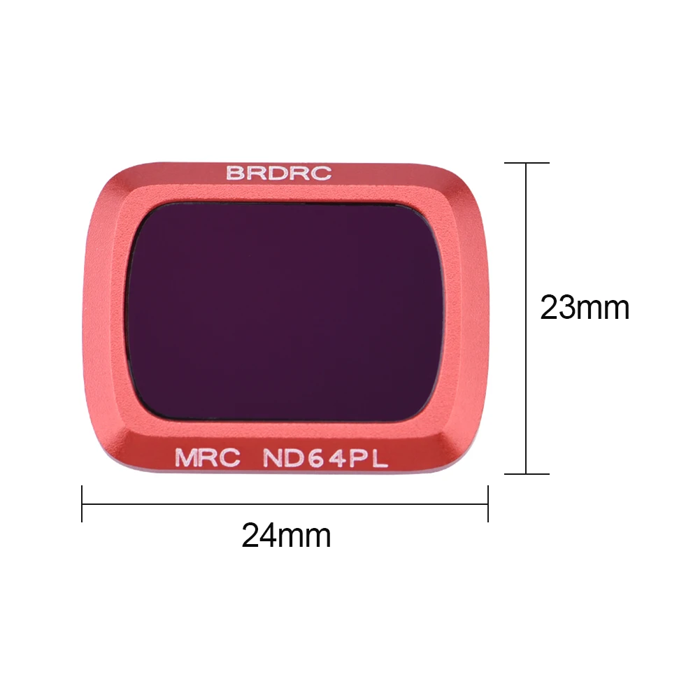 

4 Pieces/Set Lens Filter Set For DJI MAVIC AIR 2 Red Coating Filter ND8PL+16PL+32PL+64PL Nano-Coated Waterproof