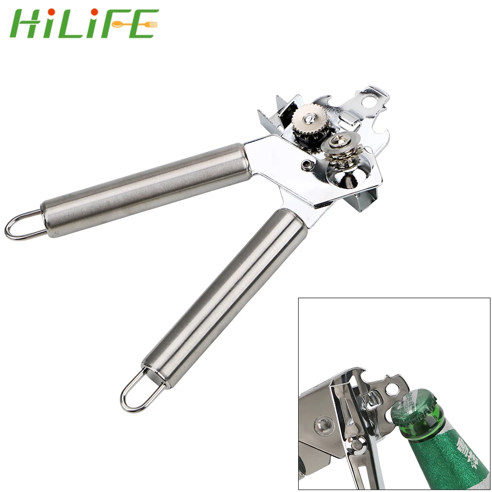 

HILIFE 1PC Easy Grip Stainless Steel Craft beer Grip Opener Professional Ergonomic Multifunctional Cans Bottle Opener Side Cut