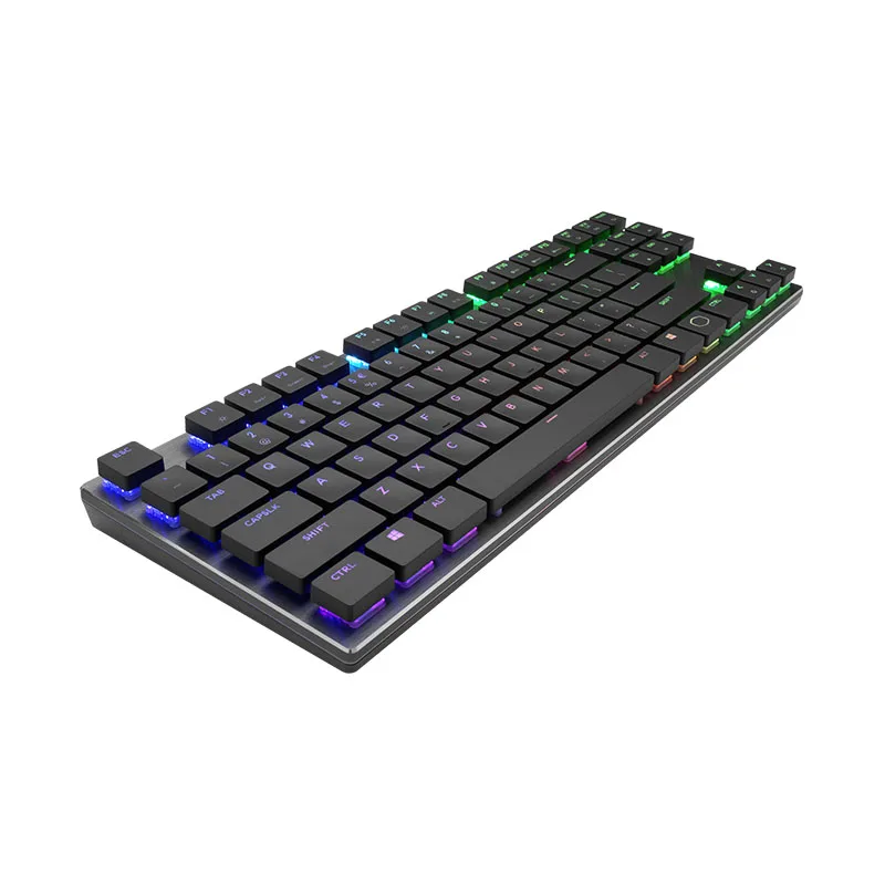 

630 slim mechanical keyboard Cherry MX short red switch 87-key full-key no punch RGB lighting effect
