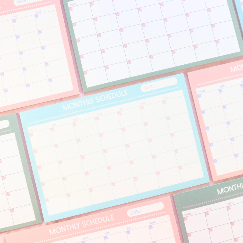 Милый кавайный офисный школьный Настольный планировщик Domikee блокнот в Корейском