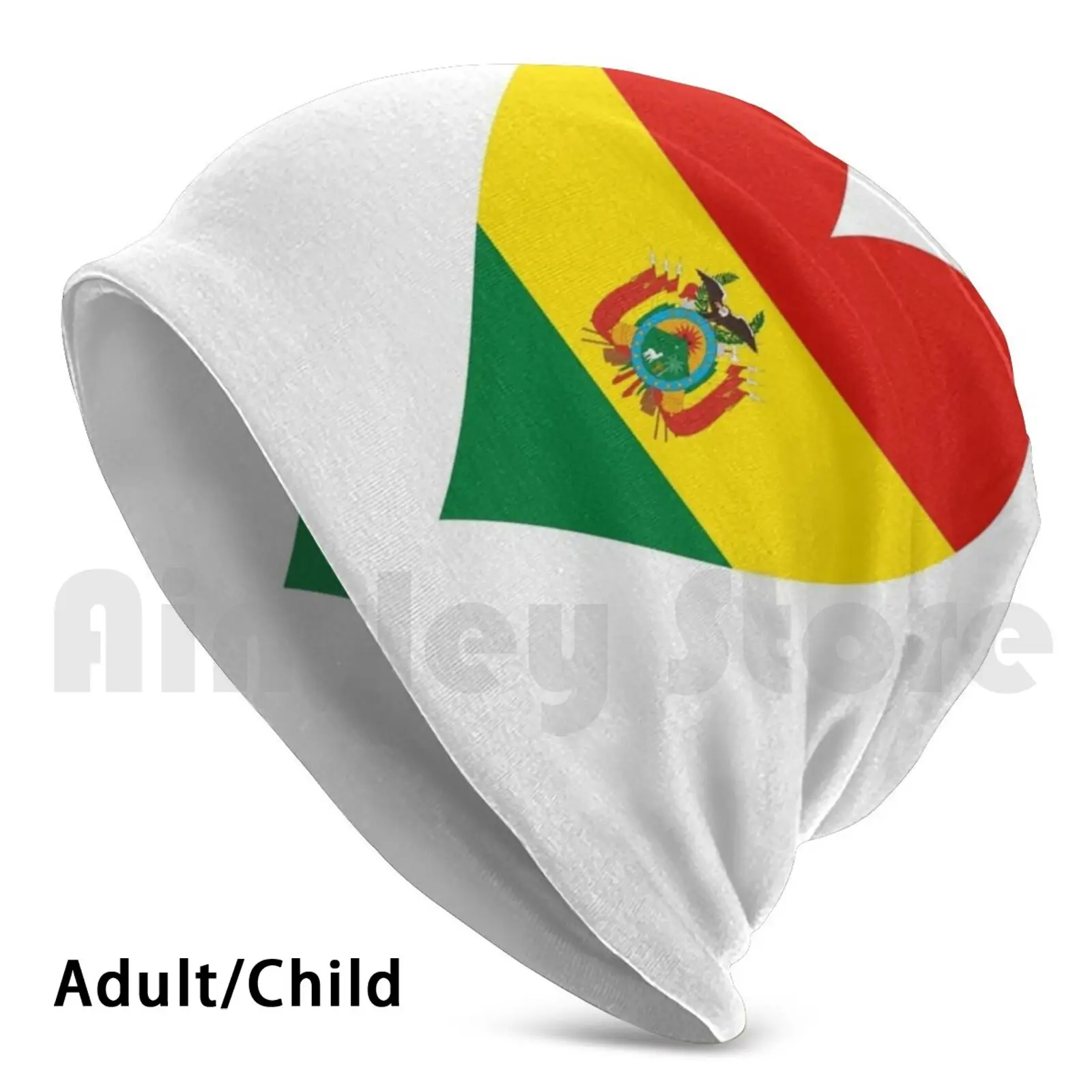 

Bolivia Beanies Pullover Cap Comfortable Bolivia Flag Heart Flag Heart