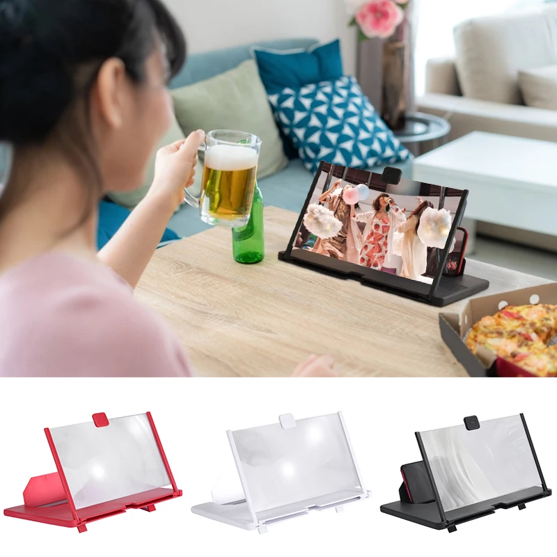 10/12 дюймовый мобильный телефон 3D усилитель видео подставка с увеличительным