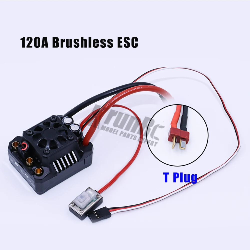 T Plug 1 шт. HOBBYWING MAX10 SCT RTR 120A бесщеточный ESC для 1/10 SCT грузовик Moster грузовик Радиоуправляемая машина - Цвет: T Plug
