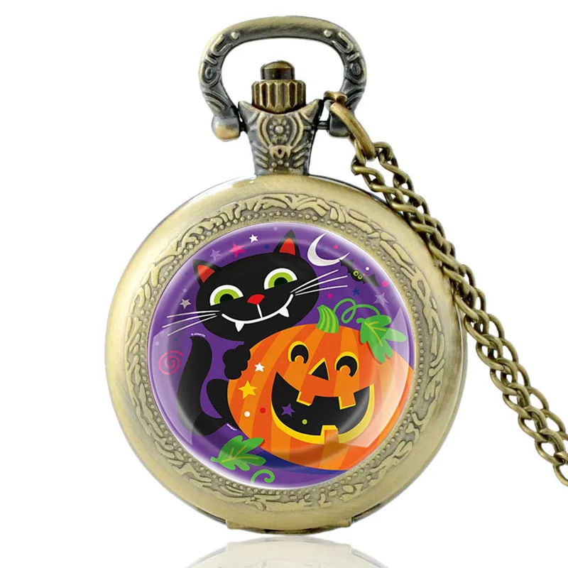 Новое поступление винтажные кварцевые карманные часы с изображением черной