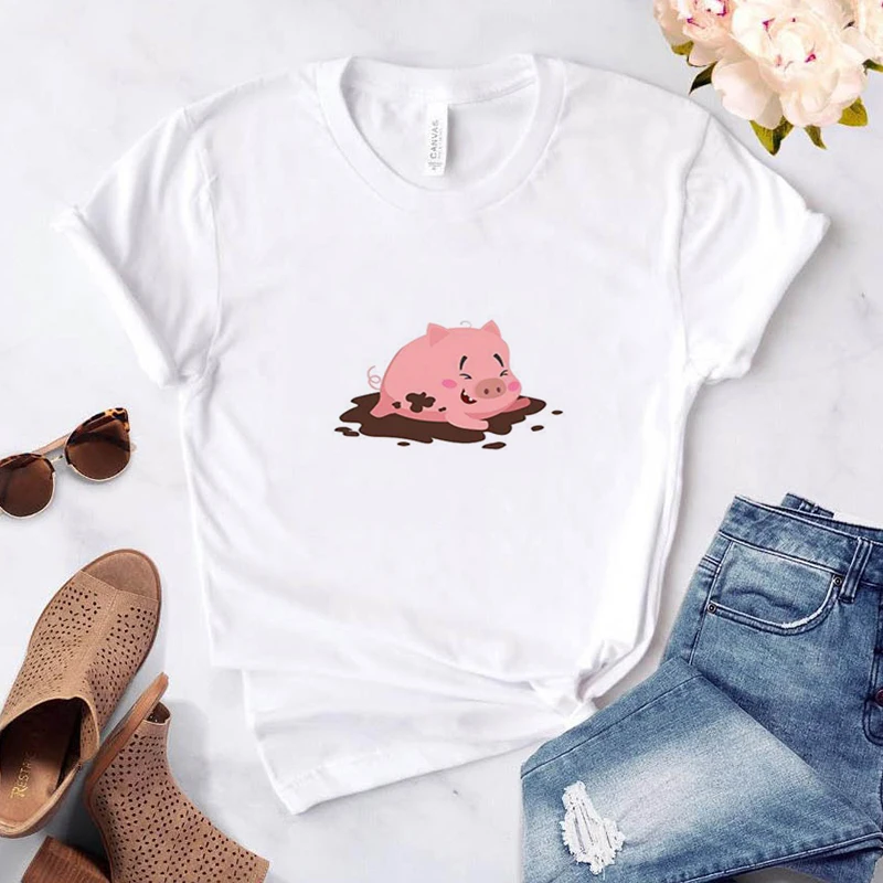 

T-shirts Woman Short Sleeve Tees Summer Women Women's Vintage Women-clothing T-shirt for Girls Tops Tee Top With Sleeves 2021