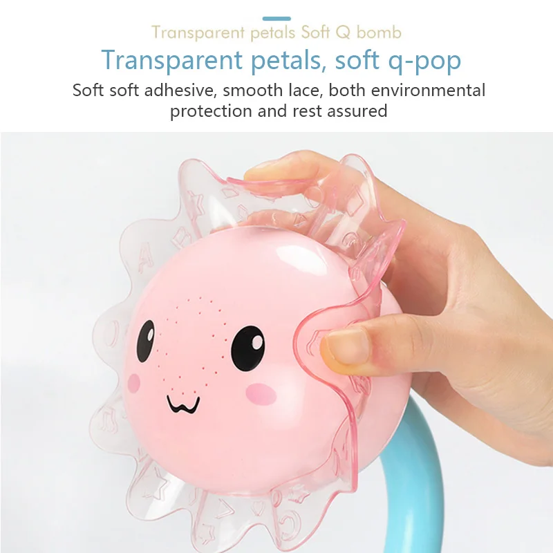 

Spray Faucet Bathtub Suckers Water Toys Sunflower Baby Bath Bathtub Showers Bathing Spouts Suckers Folding Bathroom Water Toy