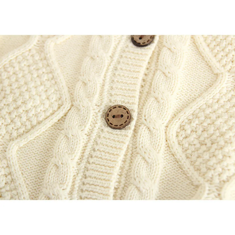 

0-24M Spring baby boys and girls baby water chestnut sweater cotton cardigan suit long-sleeved warm outing clothes