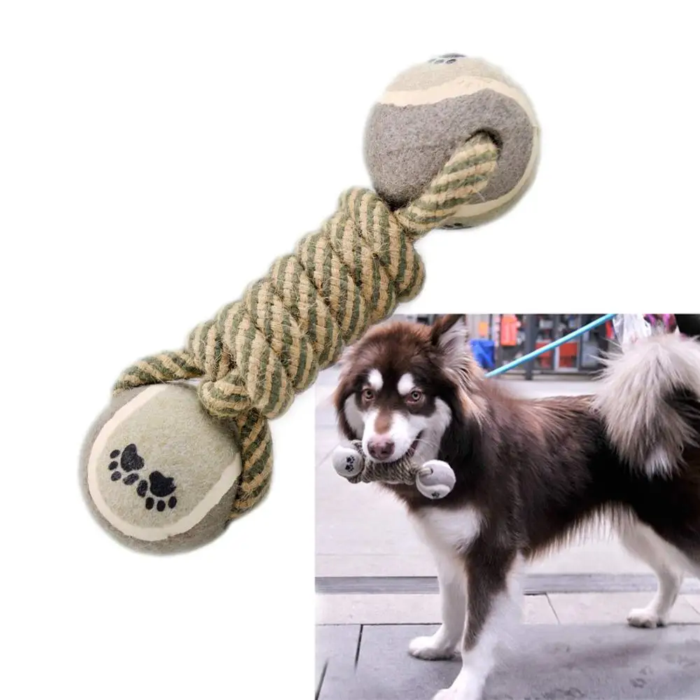 

Dog Toys for Boredom Dog Chew Toy Dog Rope Toy Dog Teeth Cleaning Toys Indestructible Dog Toys Dog Birthday Toy Dumbbell Tennis