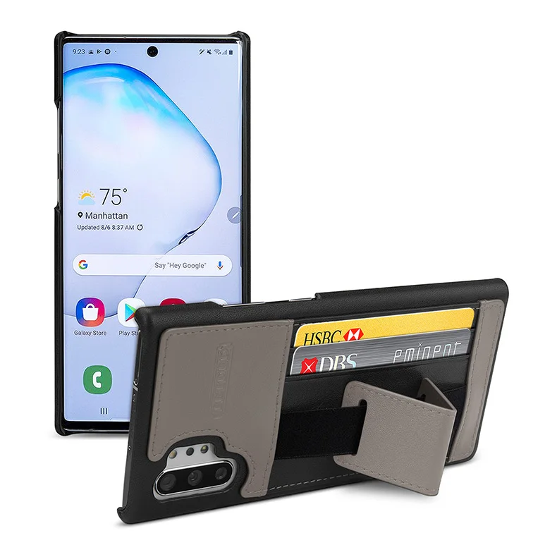 Многофункциональная сумка из натуральной коровьей кожи для samsung Galaxy Note 10 Plus, чехол-кошелек с отделениями для карт, флип-чехол Note 10