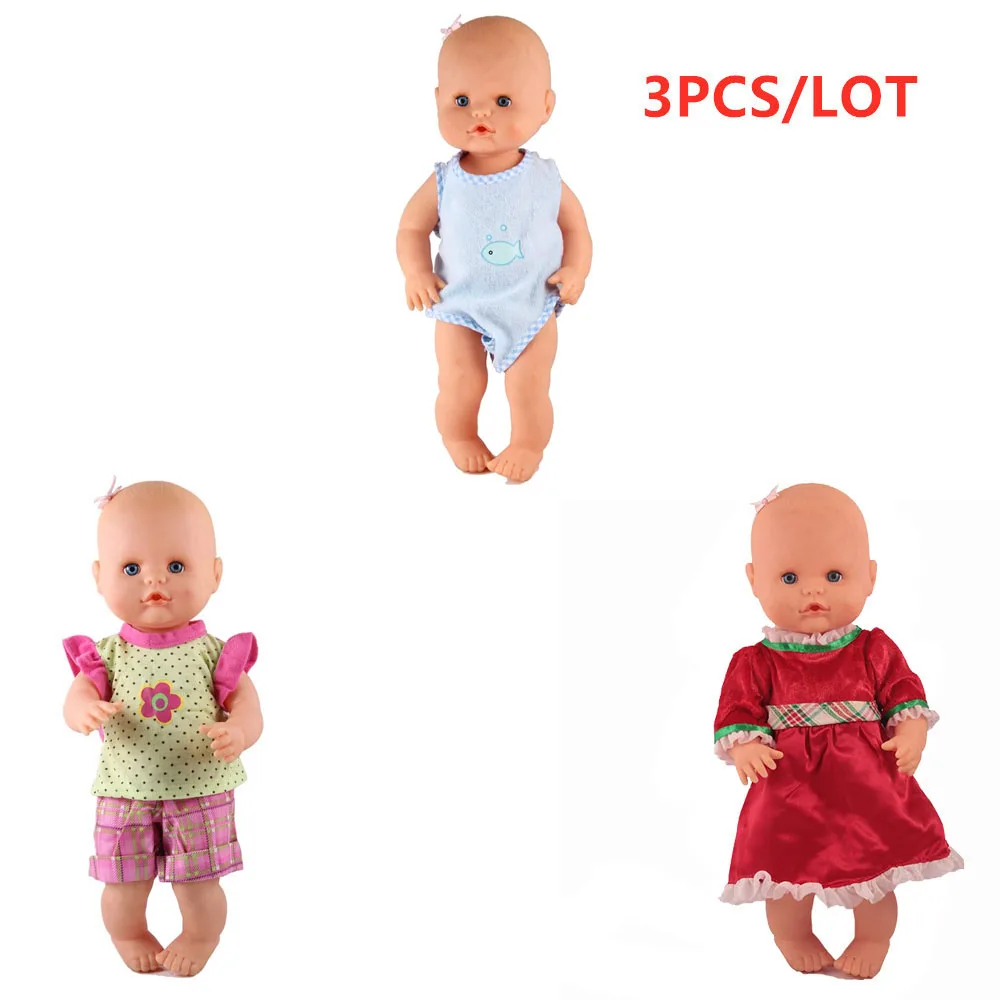 3PCS outfits9 Одежда для кукол, 3 шт./лот, Одежда для кукол, Nenuco, аксессуары, подходят для 33-35 см, 14 дюймов, Nenuco, кукла Nenuco y su Hermanita, аксессуары для кукол - Цвет: 3PCS outfits9