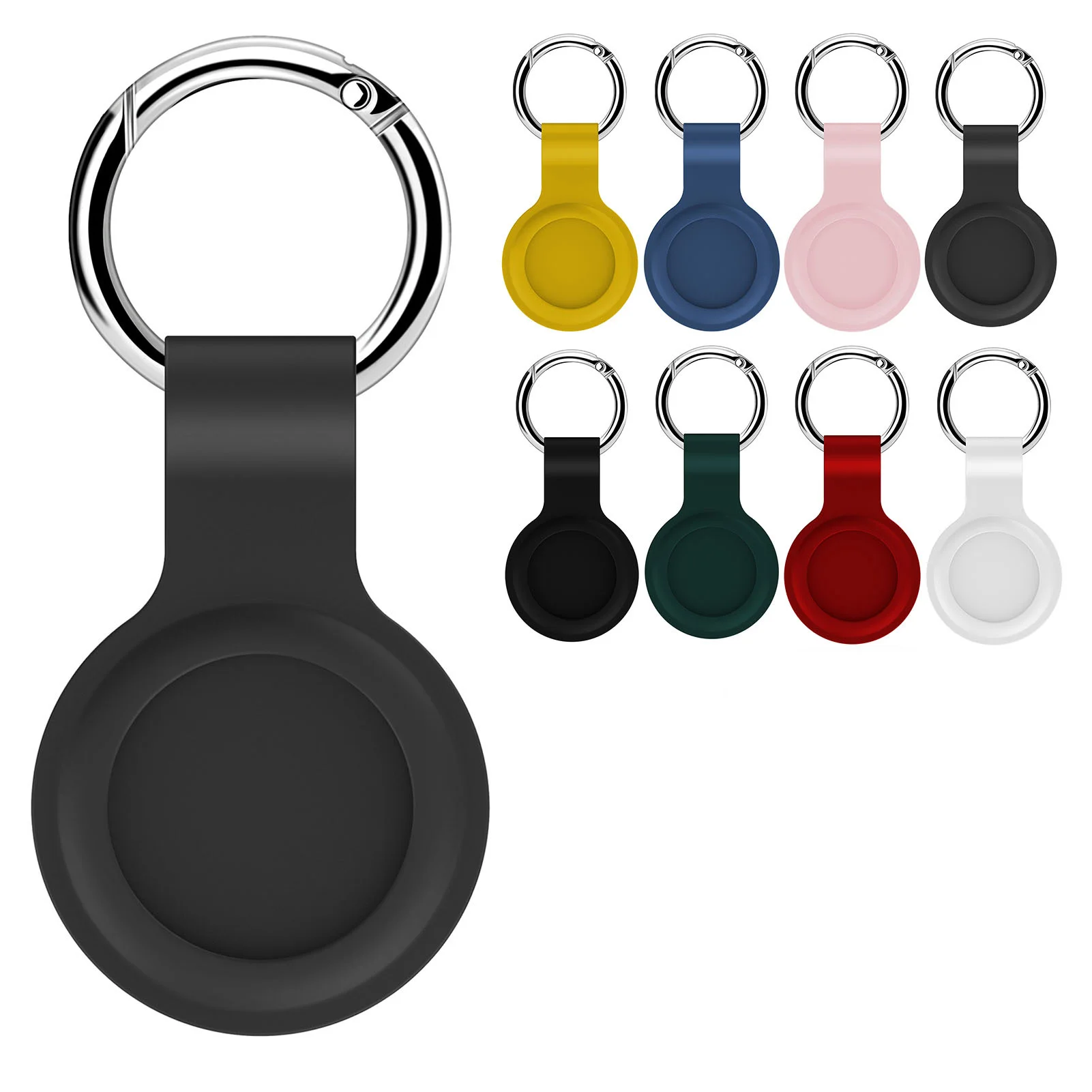 

Silicone case For Apple Airtags loop Liquid Protective Sleeve Apple Locator Tracker Anti-lost Device Keychain Protective Sleeve