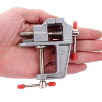 wholesale brand new 3 5 aluminum miniature small jewelers hobby clamp on table bench vise mini tool vice 1pcs