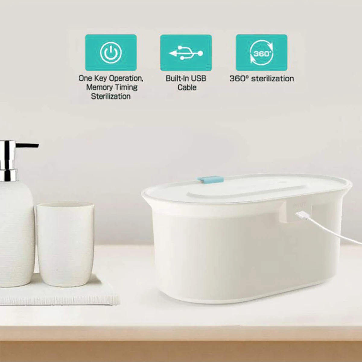 

Portable UV Sterilizer Box Phone Mask Cleaner Personal Sanitizer Disinfection Cabinet UV Sterilizer Lamp With USB Cable
