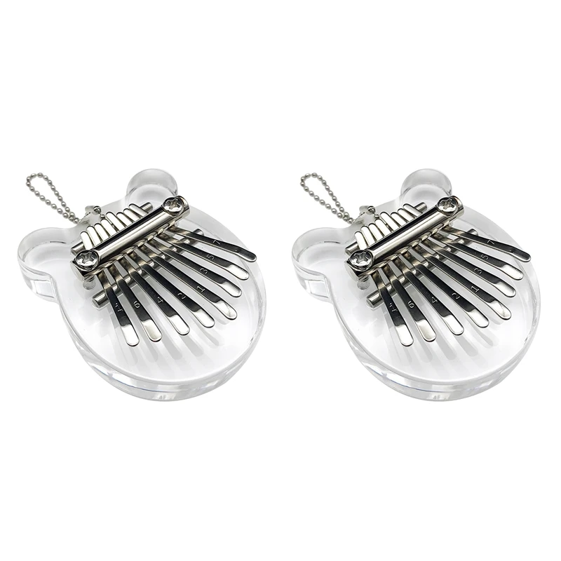 

Миниатюрное пианино Kalimbathumb с 8 клавишами, акриловое пальцевое фортепиано с кристаллами, музыкальный инструмент для детей, взрослых, начинаю...