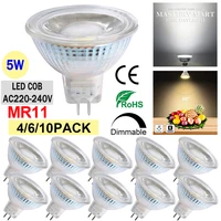 led mr11 spotlight light bulbs 50 watt equivalent 5 5w dimmable full glass cover reflector 3500 6000k daylight 25000 hours