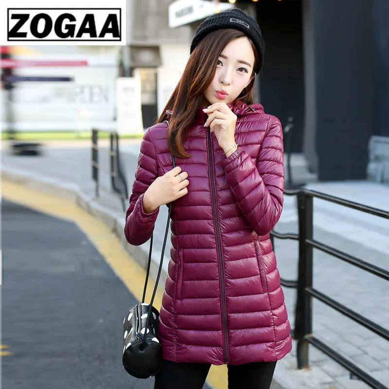2021 Cotton Coat Women's fashion Korea long section cotton jacket large size thin section slim down cotton pad women winter