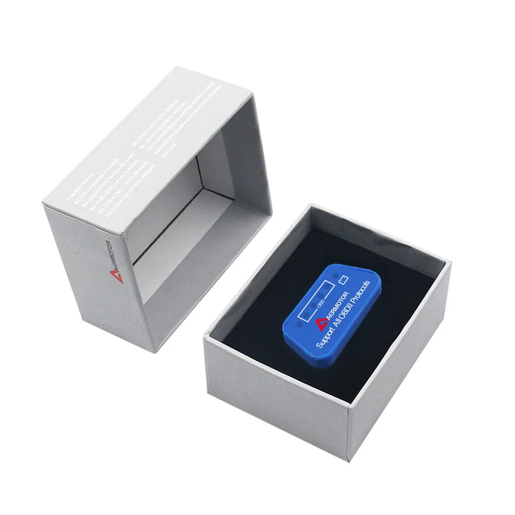Автомобильный диагностический тестер Aermotor ELM327 V1.5 OBD2 с поддержкой 9 протоколов