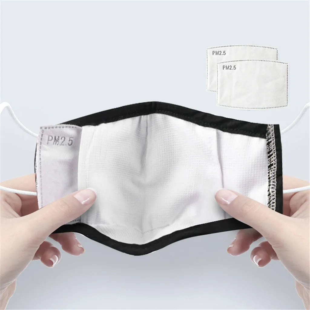 

Reusable Cotton Face Mask With 2PCS Filter Breathable Adult Anti Pollution Anti-Dust Face Mask Protective Mask Motorcycle