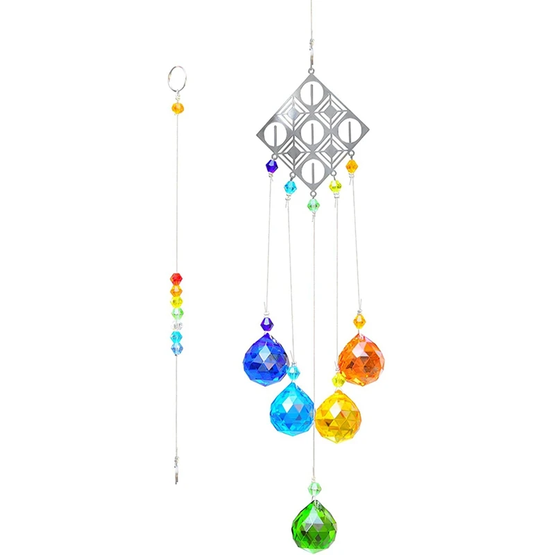 

Подвесные Украшения для окон, садовый витраж, Радужный аппарат, Хрустальная Призма, уличное украшение