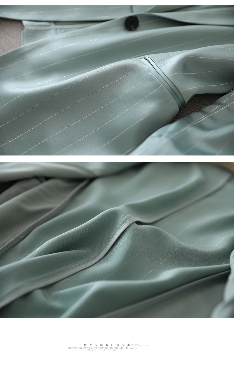 

Fashion Summer Bright Tencel Blazer Women Work Office Business Blazers Ladies Casual Thin Suit Jacket Coat MintGreen femme veste