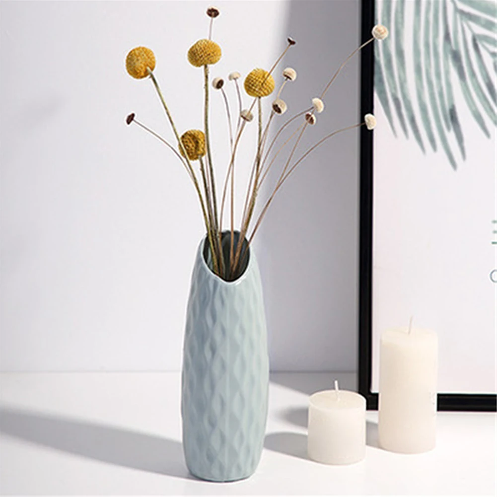 

Flower Vase Decoration Home Plastic Vase White Imitation Origami Nordic Style Home Decoration Ornament Home Decor Hot Sale