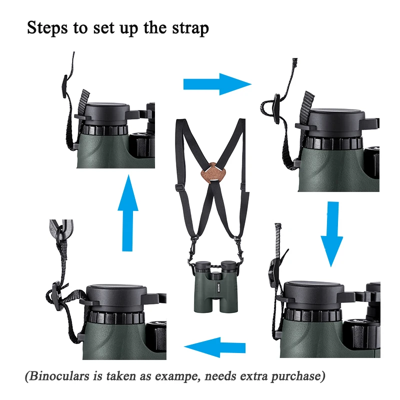 Binocular Chest Harness Strap Adjustable Double Shoulder for Cameras Rangefinders Photograph Golfers | Спорт и развлечения