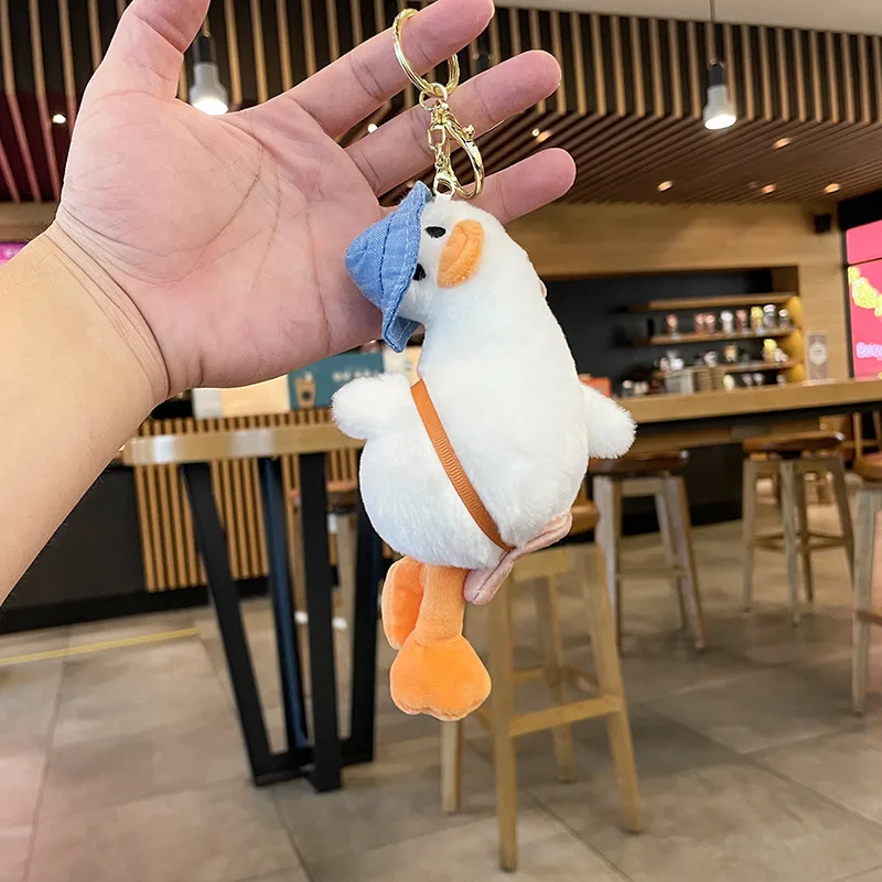 

New Funny Soft Cute Doll Keychain Popular Crooked Neck Duck Pendant Decorate Exquisite Keyring Good Quality Holiday Gifts
