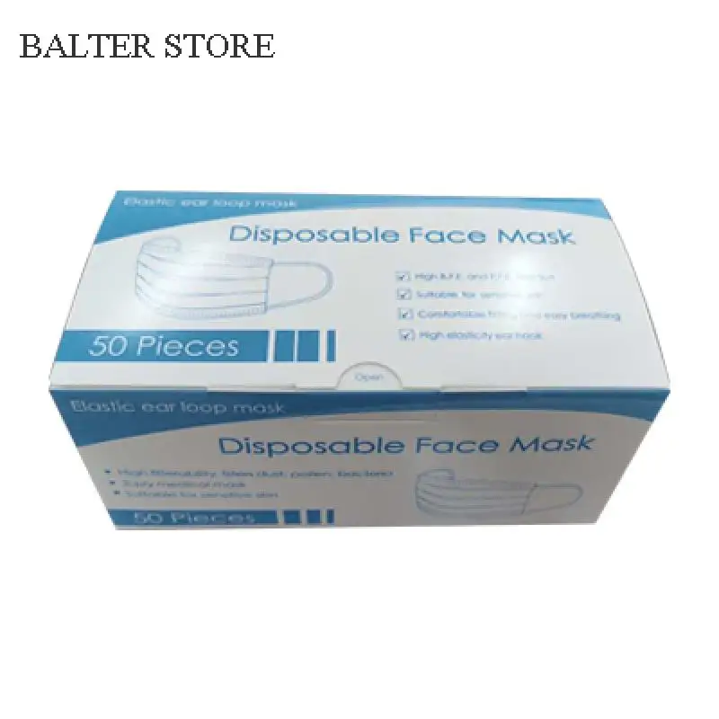 Одноразовая коробка для лицевой маски 1 шт./10 шт./20 шт. складная трехслойная