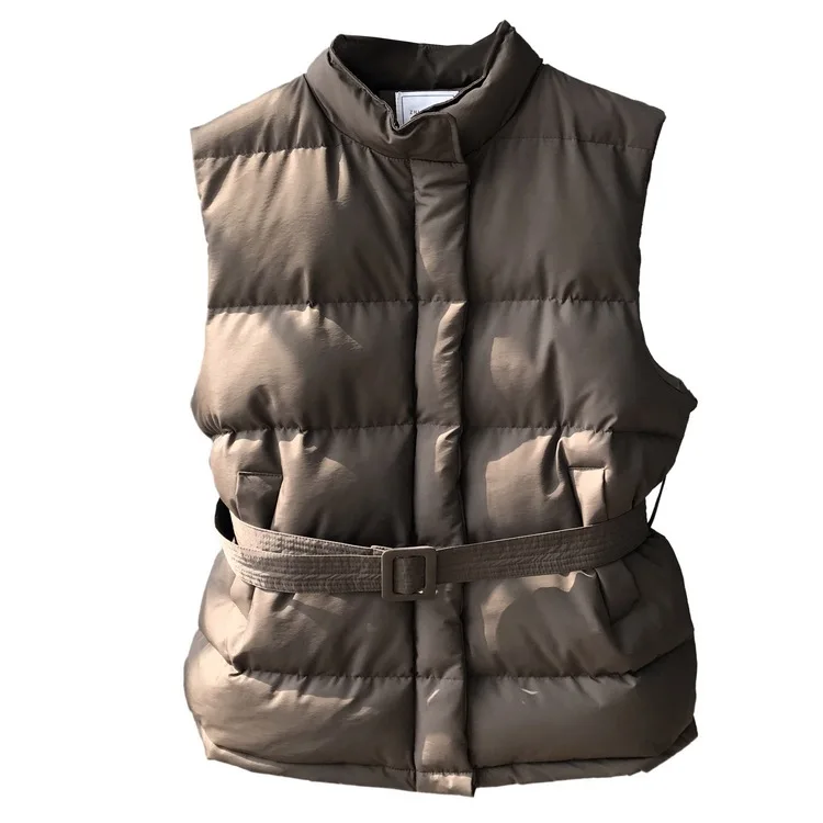 

cotton padded jacket with loose waistband Korean autumn winter 2019 and waistband waistcoat