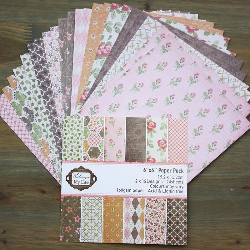 24 листа Цветочные бумажные подкладки режущие штампы искусство фон для