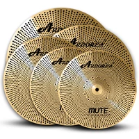 high quality arborea mute gold cymbal set 14hihat16crash18crash20ride20%e2%80%98%e2%80%99cymbal bag