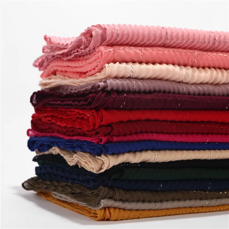 

Women Wrinkle Scarf Fashion Head Scarve and Shawls Plain Maxi Cotton Shawls Plain Wrap Muslim Muffler Hijab