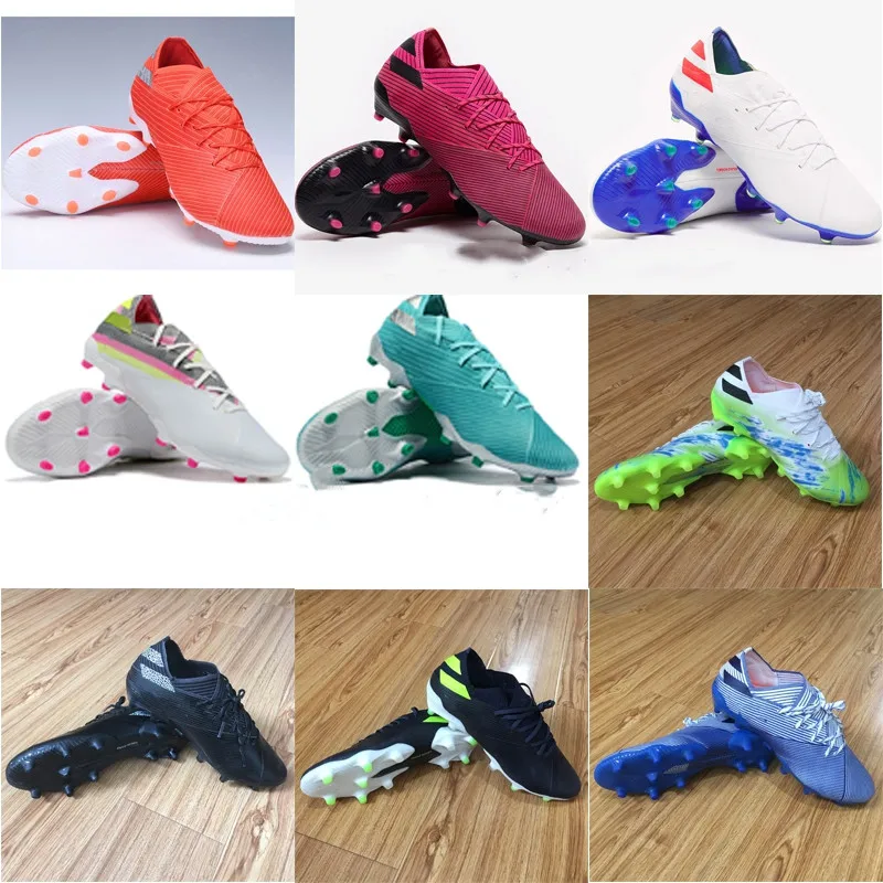Высокое качество мужские футбольные бутсы Nemeziz 19,1 FG футбольные бутсы messi футбольные бутсы Tacos de futbol