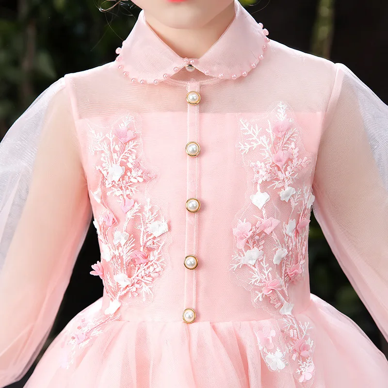 

Princess Flower Girl Dress petal Tutu Wedding Birthday Party Kids Dresses For Girls Children's Costume Teenager Prom Designs