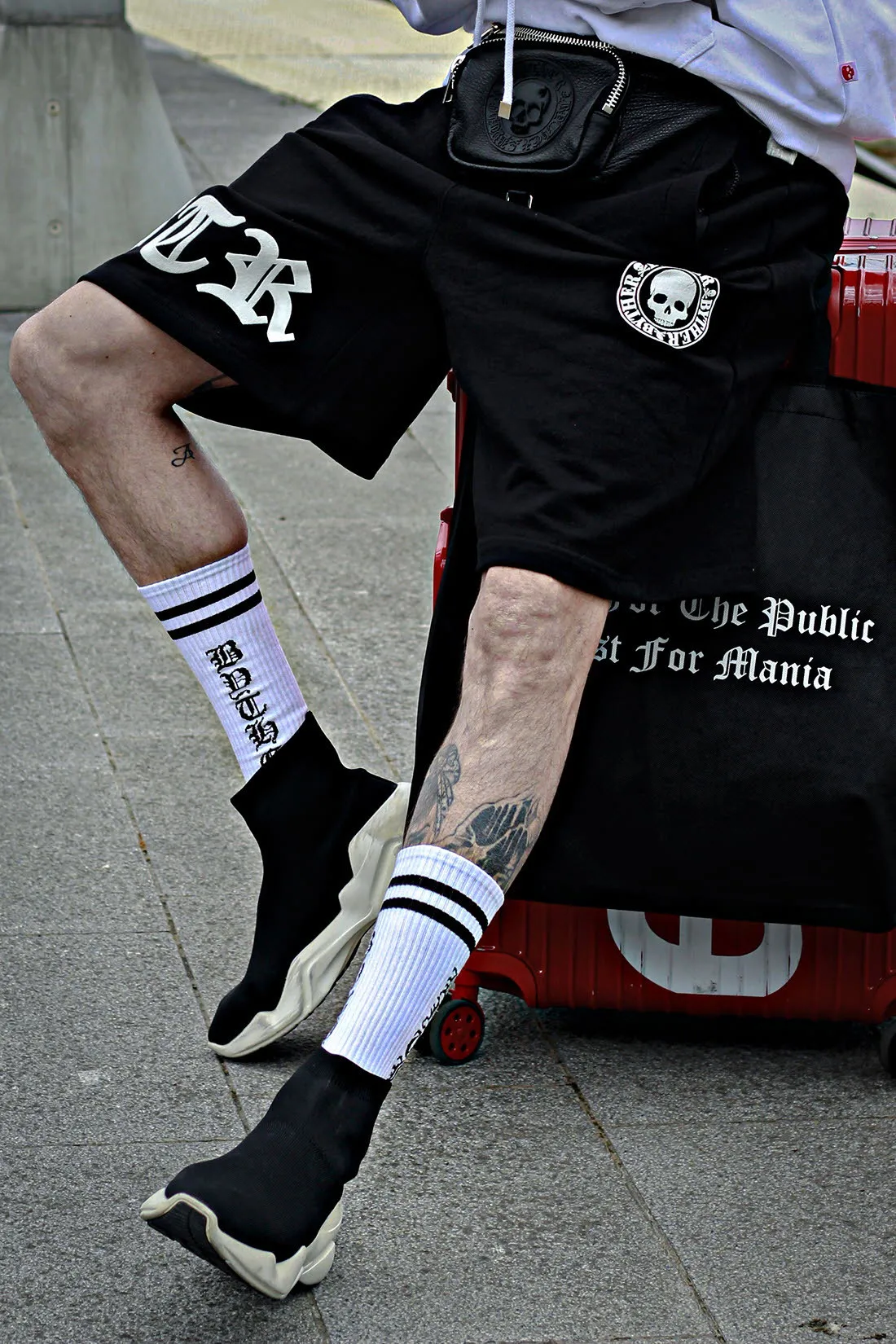 Мужские шорты с принтом повседневные спортивные эластичным поясом в Корейском