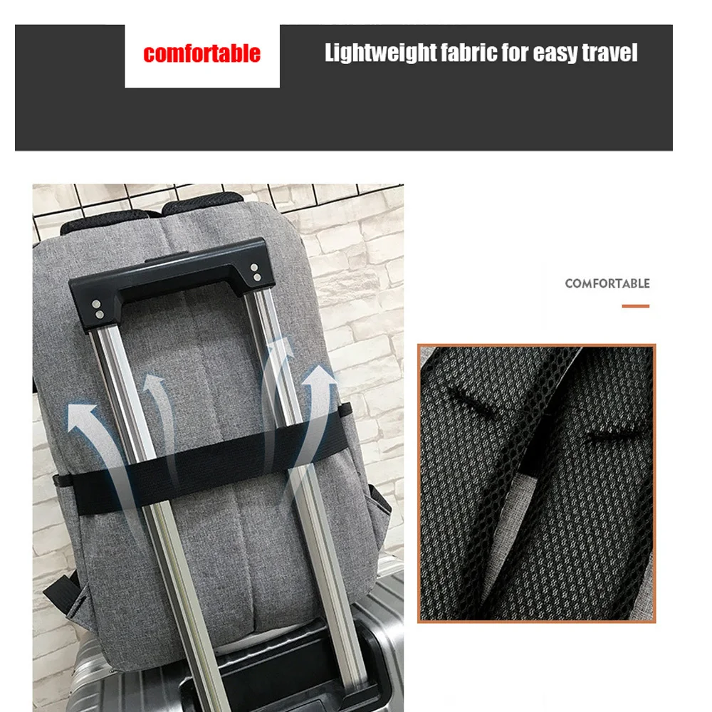 Новый мужской рюкзак с usb зарядкой 14 дюймов для ноутбука Студенческая сумка