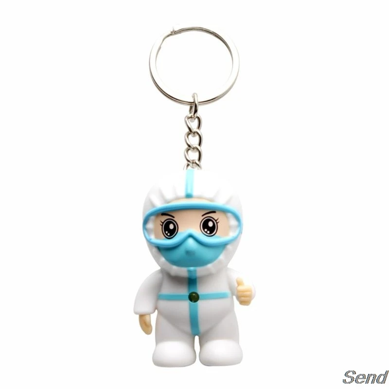 

Anti-epidemic Souvenir White Angel Keychain Cartoon Nurse Keyring Pendant Toys