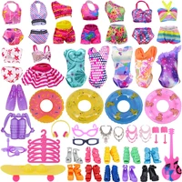 40pcs barbies doll clothes accesories shoes swimming suit bikini skateboard glasses for girl barbies doll 16 bjd doll blythes