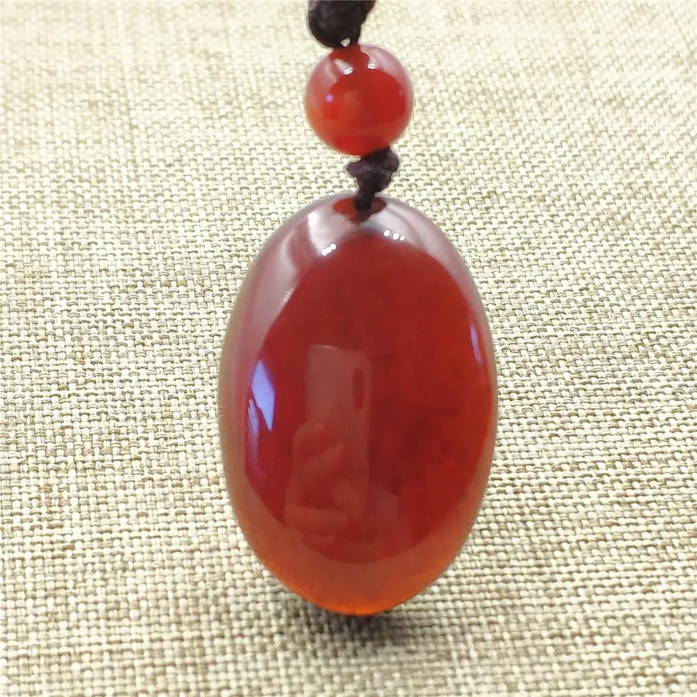 

Genuine Natural Garnet Orange Red Crystal Pendant 24x16x7mm Clear Bead Oval Shape Women Men Fashion Jewelry Necklace AAAAA