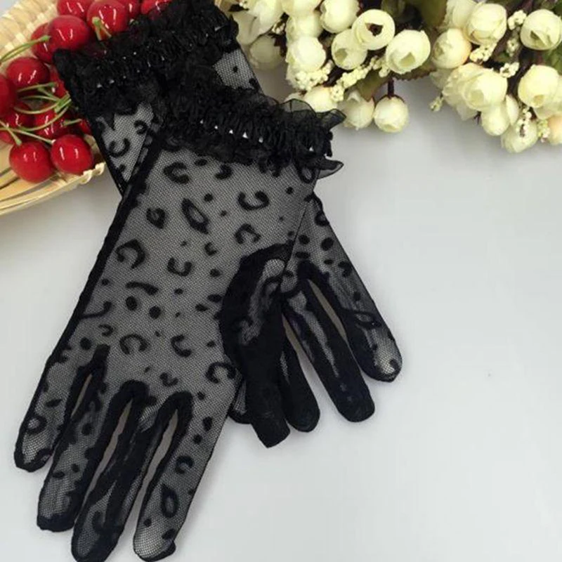 Summer/Autumn Lady Sunscreen Golves Women Sun Protection Glove Fashion Beautiful Women's Summer UV-Proof Driving Lace Gloves