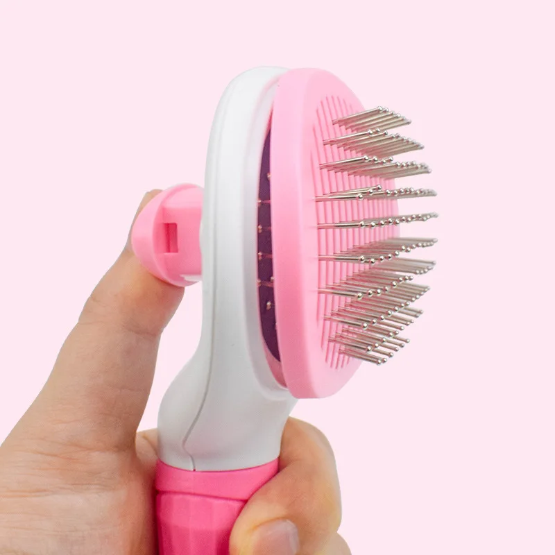 

1Pcs Pet Comb Self Cleaning Comb Brush Professional Grooming Brush for Dogs Cat Hair Removal Accessories Cat Puppy Hair Shedding