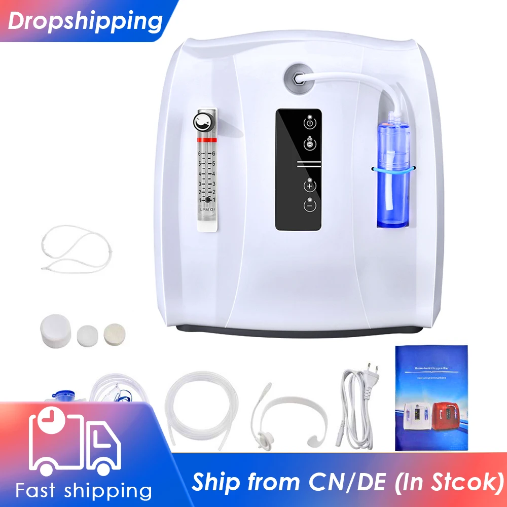 

Oxygen Concentrator Machine 1-6L/min Adjustable Portable Oxygen Machine for Home and Travel Use Without Battery AC 110V/220V